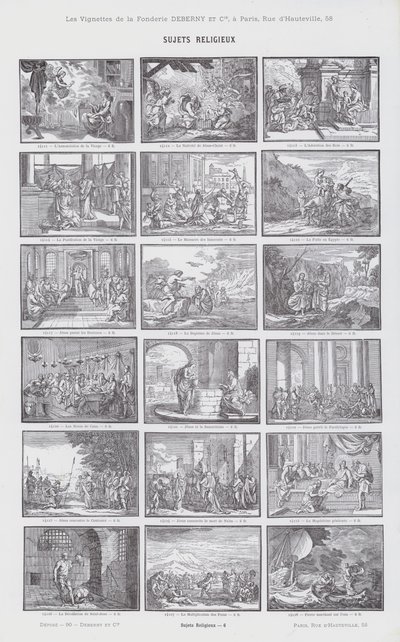 Religious Subjects (engraving) by French School