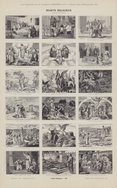 Religious Subjects (engraving) by French School