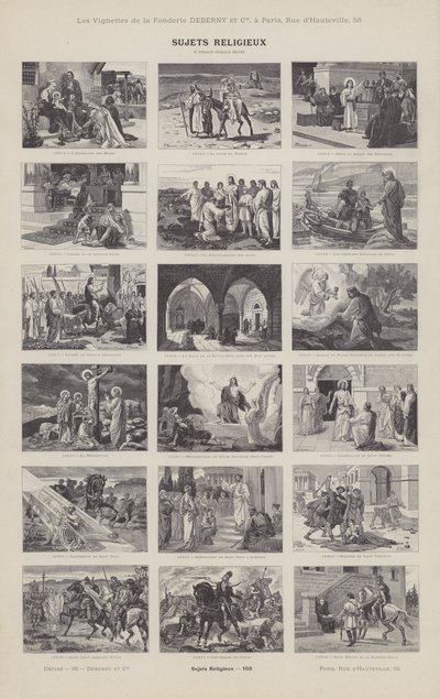 Religious Subjects (engraving) by French School