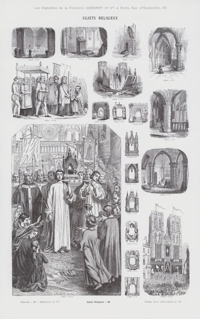 Religious Subjects (engraving) by French School