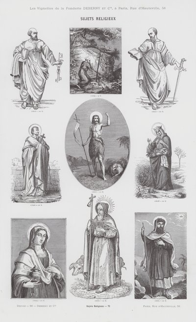 Religious Subjects (engraving) by French School