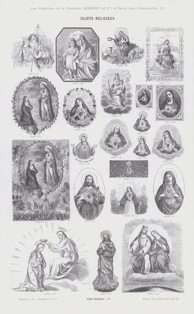 Religious Subjects (engraving) by French School