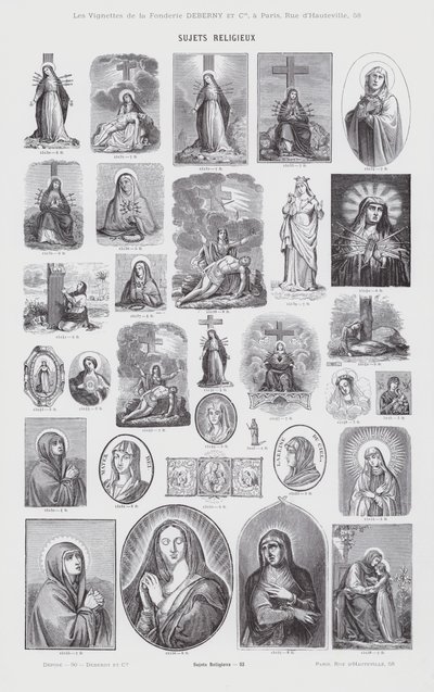 Religious Subjects (engraving) by French School
