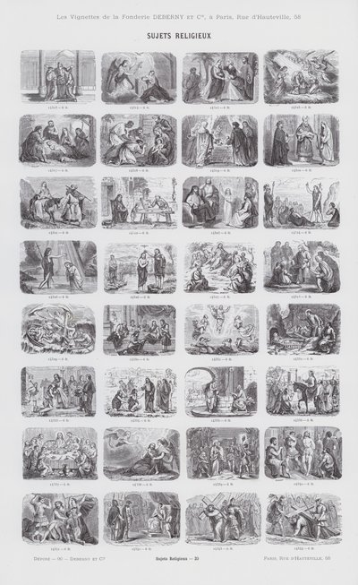 Religious Subjects (engraving) by French School