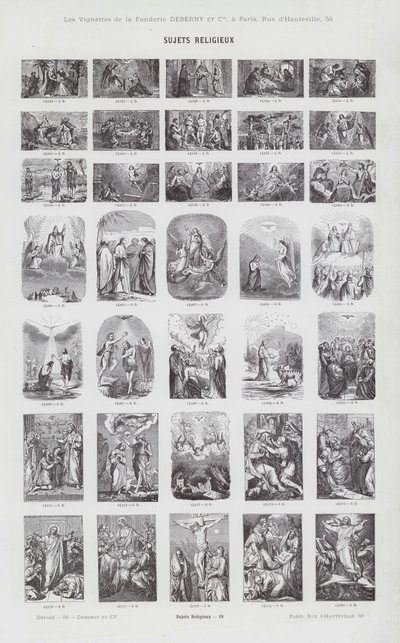 Religious Subjects (engraving) by French School