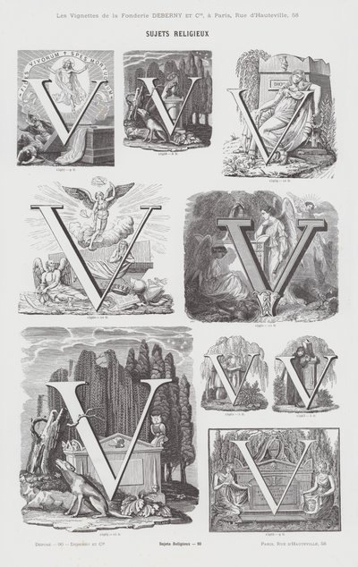 Religious Subjects (engraving) by French School