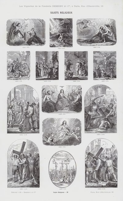 Religious Subjects (engraving) by French School