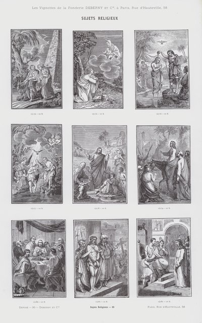 Religious Subjects (engraving) by French School