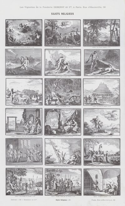 Religious Subjects (engraving) by French School