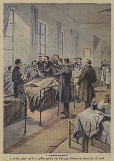 Survivors of the Courrieres mine disaster, France by French School