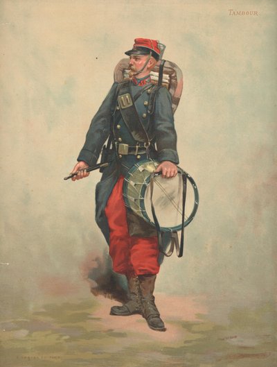 Drummer by French School