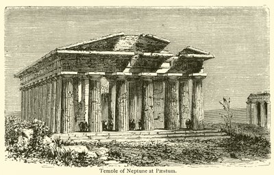 Temple of Neptune at Paestum by French School