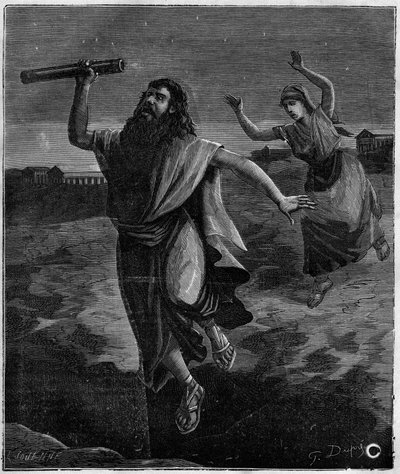 Thales of Miletus mathematician and Greek philosopher (625 BC - 546 BC): “He did not see an open pit under his feet and let himself be chilled” by French School