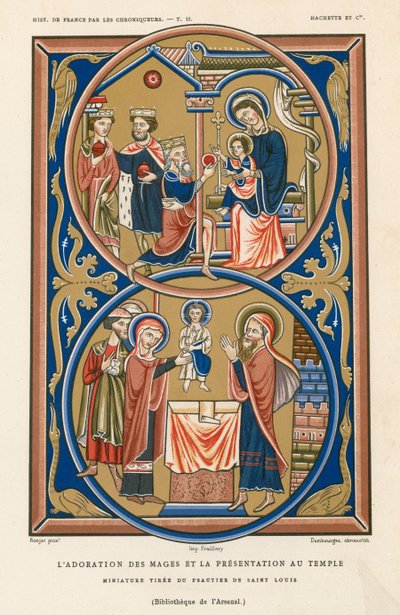 The Adoration of the Magi and Presentation at the Temple by French School