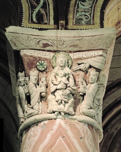 The Adoration of the Magi, column capital by French School