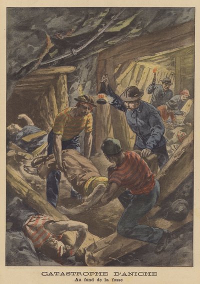 The Aniche coal mine disaster, France by French School