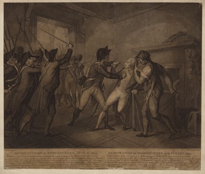The Apprehension of Robespierre on 27 July 1794 by French School