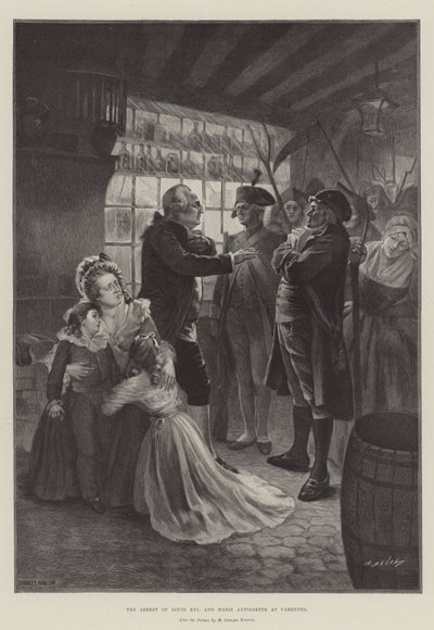 The Arrest of Louis XVI and Marie Antoinette at Varennes by French School