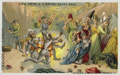 The Bal des Ardents, Hotel Saint Pol, Paris, 1393 by French School