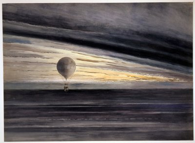 The Balloon, Zénith, During a Long Distance Flight from Paris to Bordeaux in March, 1875 by French School