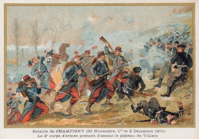 The Battle of Champigny by French School