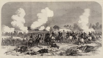 The Battle of Solferino, Generals Niel and Vinoy at the Farm of Quagliara by French School