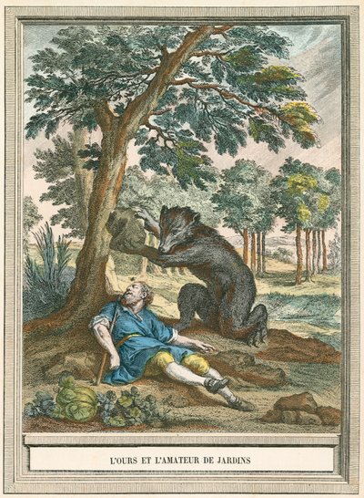 The Bear and the Lover of Gardens by French School