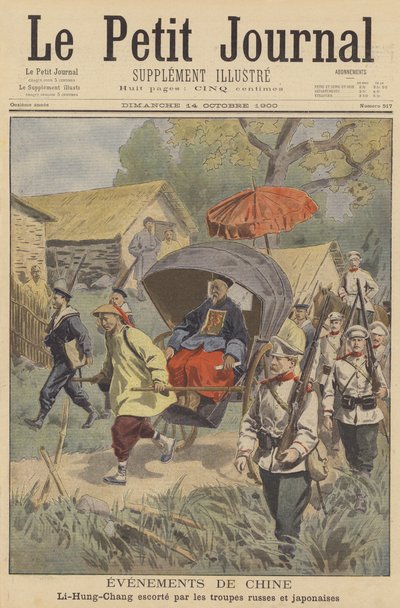 The Boxer Rebellion: Li Hongzhang Being Escorted by Russian and Japanese Troops by French School