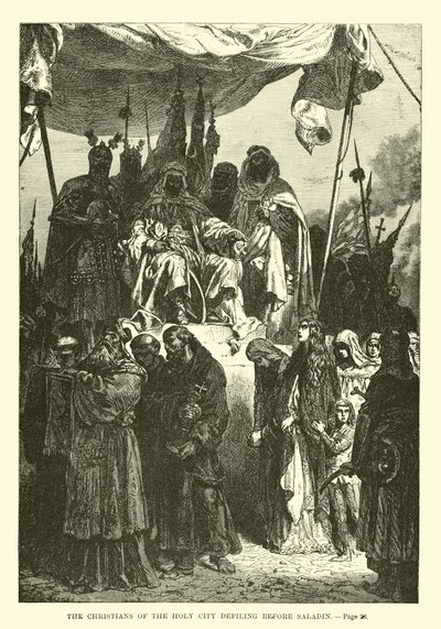 The Christians of the Holy City Defiling Before Saladin by French School