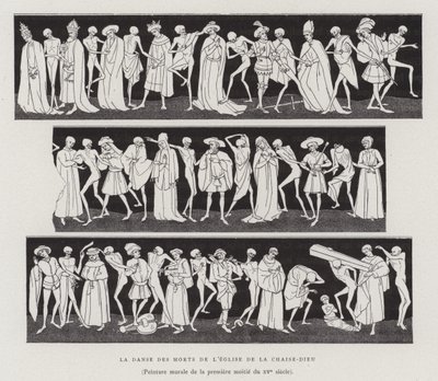 The Dance of the Dead of the Church of la Chaise-Dieu (first half of the 15th Century) by French School
