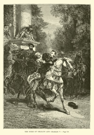 The Duke of Orleans and Charles V by French School