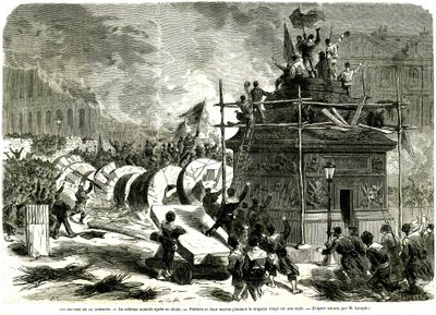The Fall of the Vendome Column by French School
