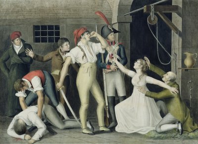 The Filial and Heroic Devotion of Mademoiselle de Sombreuil in September 1792 by French School