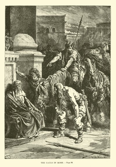 The Gauls in Rome by French School