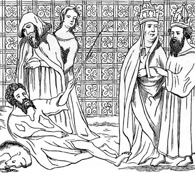 The Hermit Forces Robert le Diable to Declare His Identity by French School
