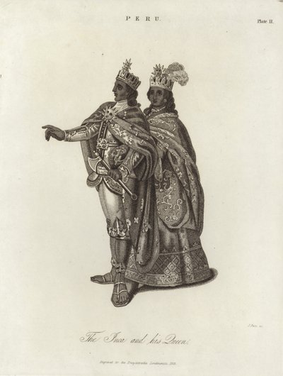 The Inca and His Queen by French School