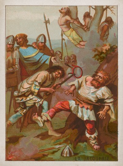 The Jacquerie peasants revolt during the Hundred Years War by French School