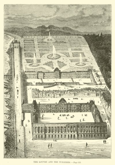 The Louvre and the Tuileries by French School