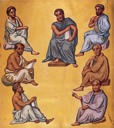 The Major Physicians of Antiquity, facsimile from the Codex Constantinopolitanus of Dioscorides by French School