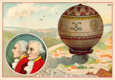 The Montgolfier Brothers First Balloon Ascent by French School