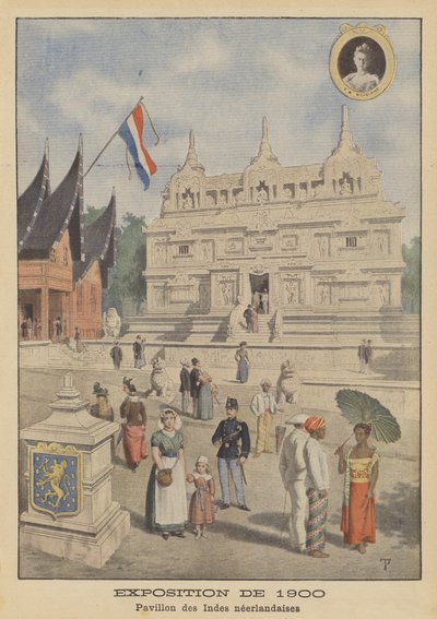 The Pavilion of the Dutch East Indies at the Exposition Universelle of 1900 in Paris by French School