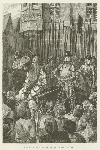 The Princes Were in Front of Their Houses by French School