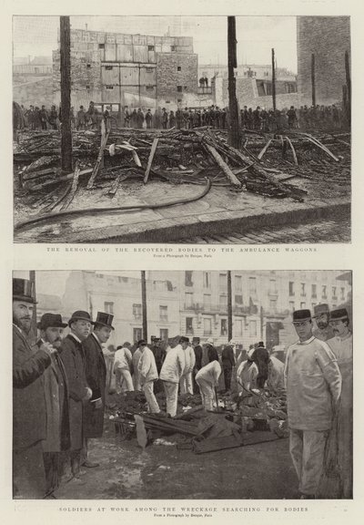 The Removal of the Recovered Bodies to the Ambulance Waggons by French School
