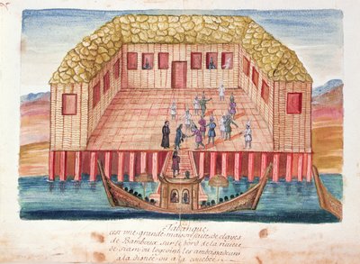 The Residence of the French Ambassadors to Siam, from an account of the Jesuits in Siam, 1688 by French School