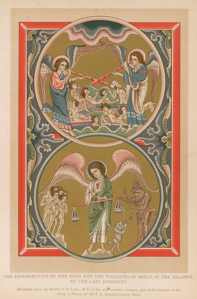 The Resurrection of the Dead and the Weighing of Souls in the Balance, at the Last Judgement by French School