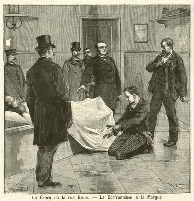 The Rue Bleue murder, Paris by French School