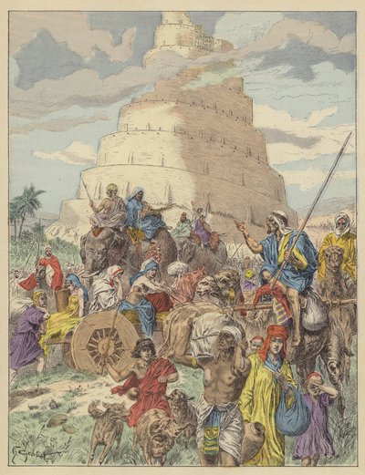 The Tower Of Babel by French School