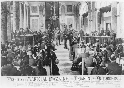 The Trial of Marshal Bazaine, Trianon, 6 October 1873 by French School