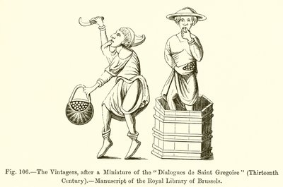 The Vintagers, after a Miniature of the Dialogues de Saint Gregoire by French School