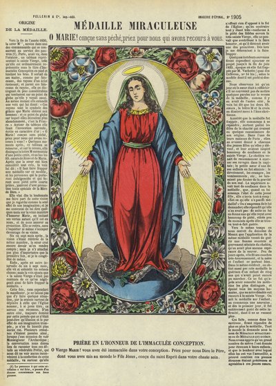 The Virgin Mary and the Miraculous Medal by French School